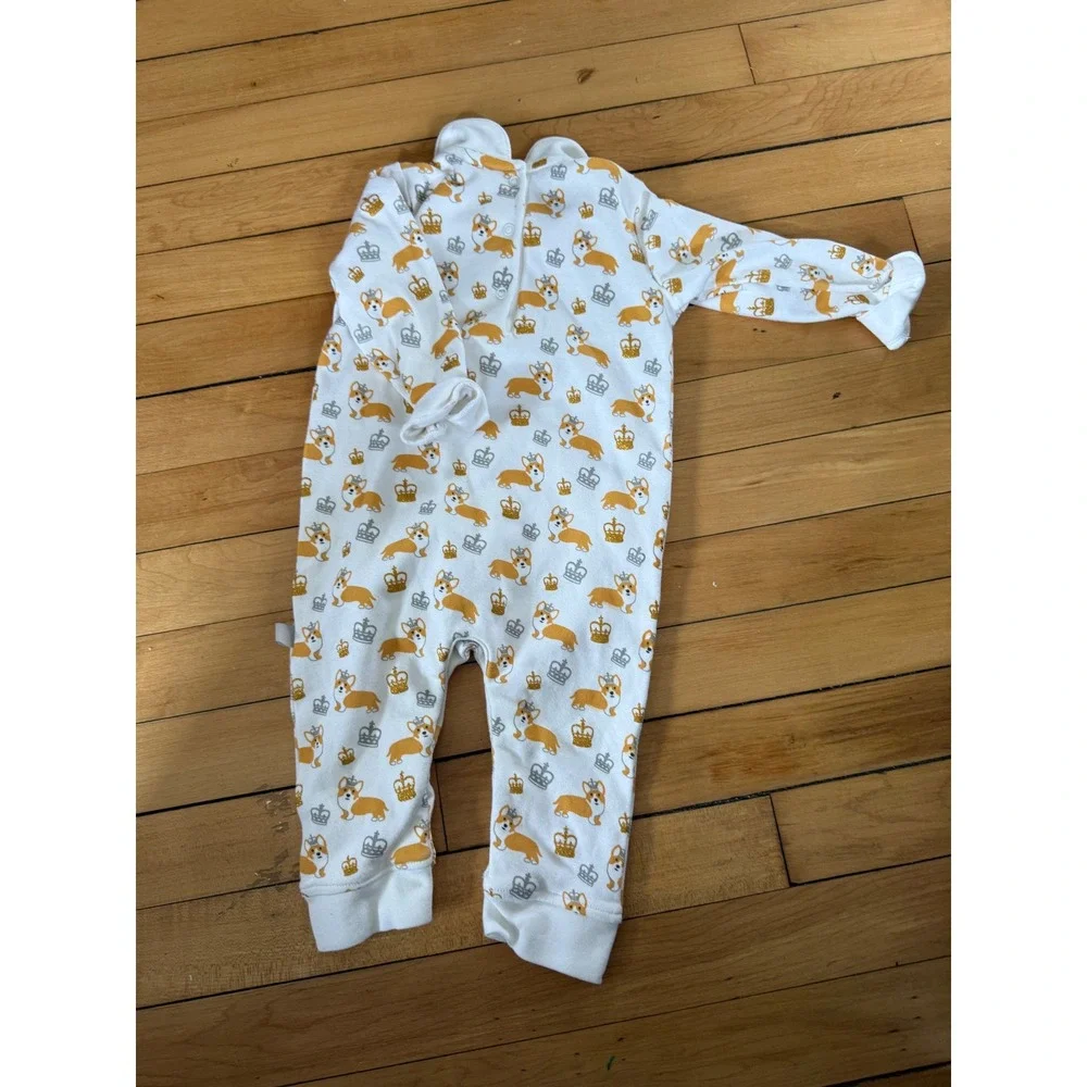 Historic Royal Palaces Little London Crown and‎ Corgi Cotton Romper